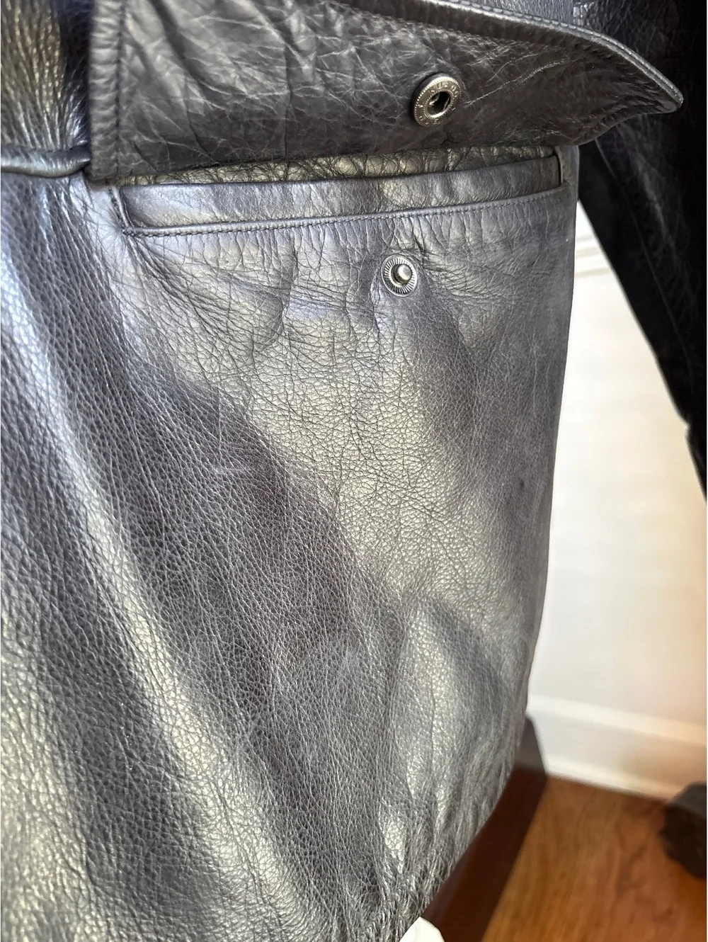 Vintage J. Crew Men’s Leather Car Coat L